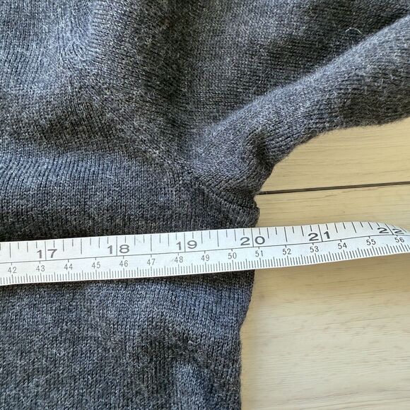 Joseph Abboud Men’s Merino Wool Sweater Size Small Gray Quarter Zip Long Sleeve - Picture 7 of 9